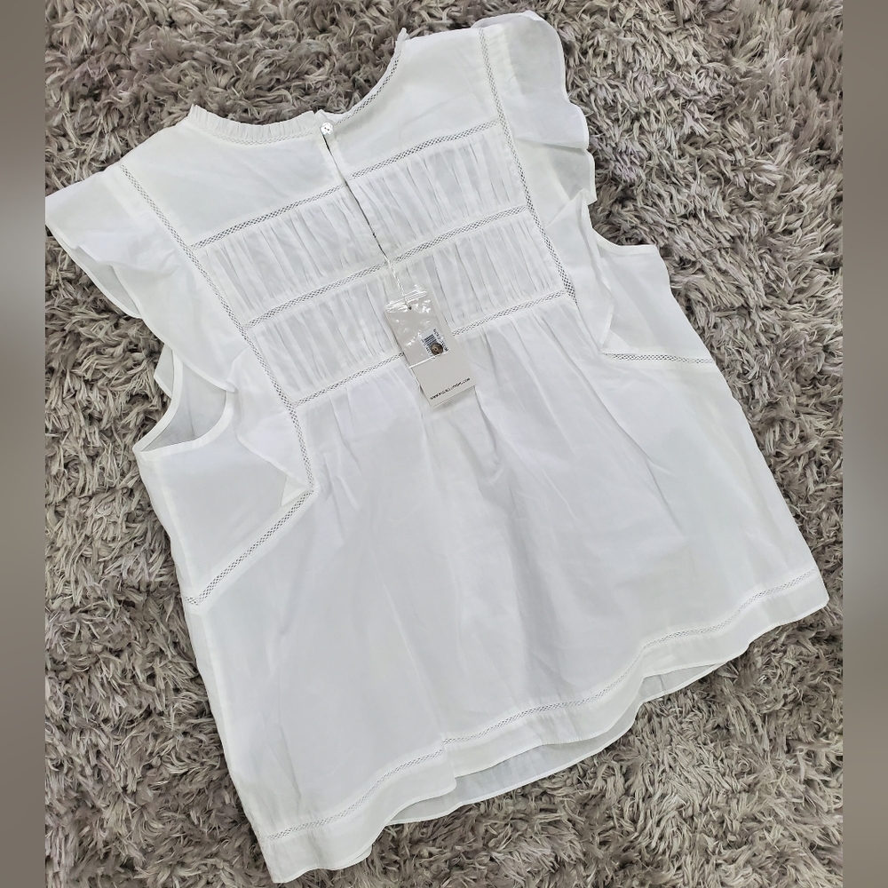 NWT Rails White Linen Top Size Medium - Picture 2 of 9